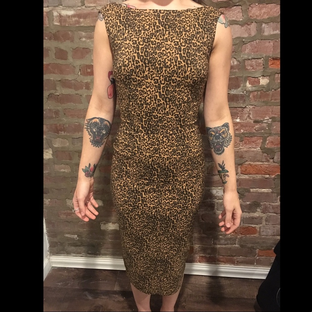 Bettie Page Vixen Leopard Print Dress